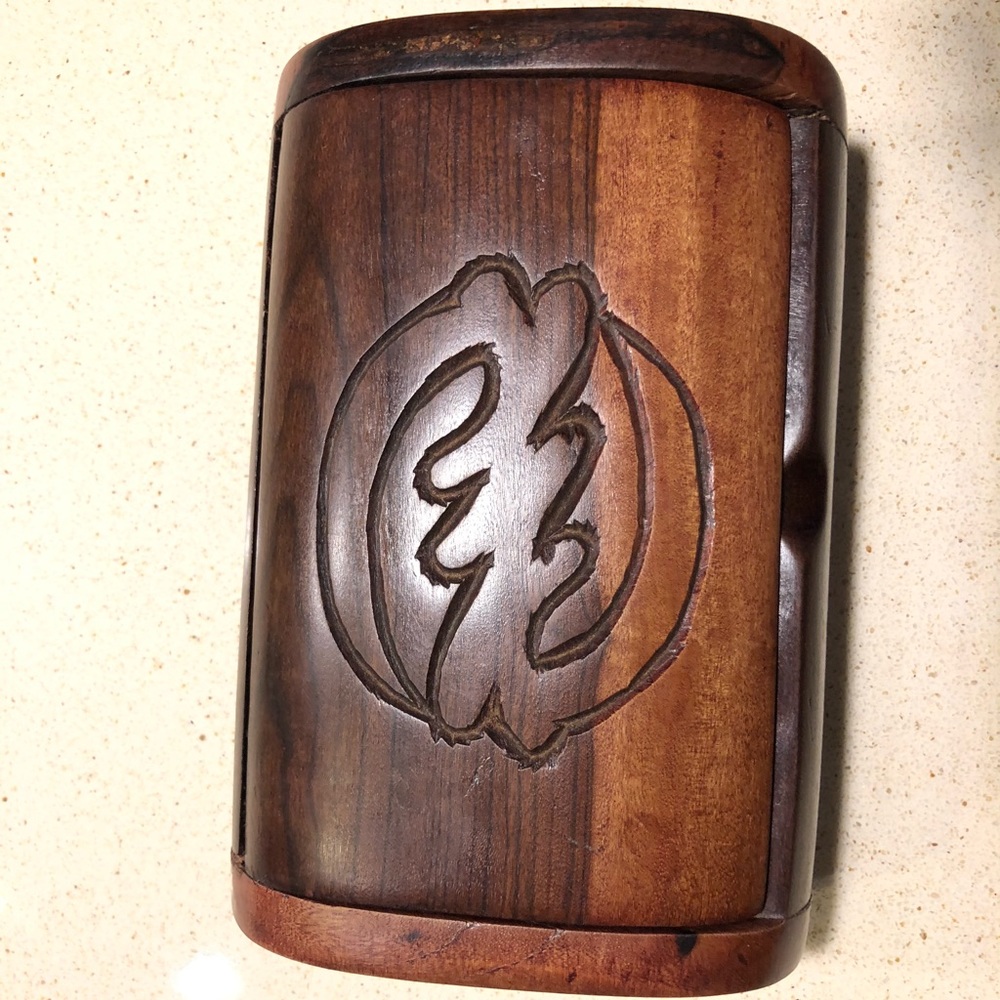 Wooden Box from Ghana, Africa